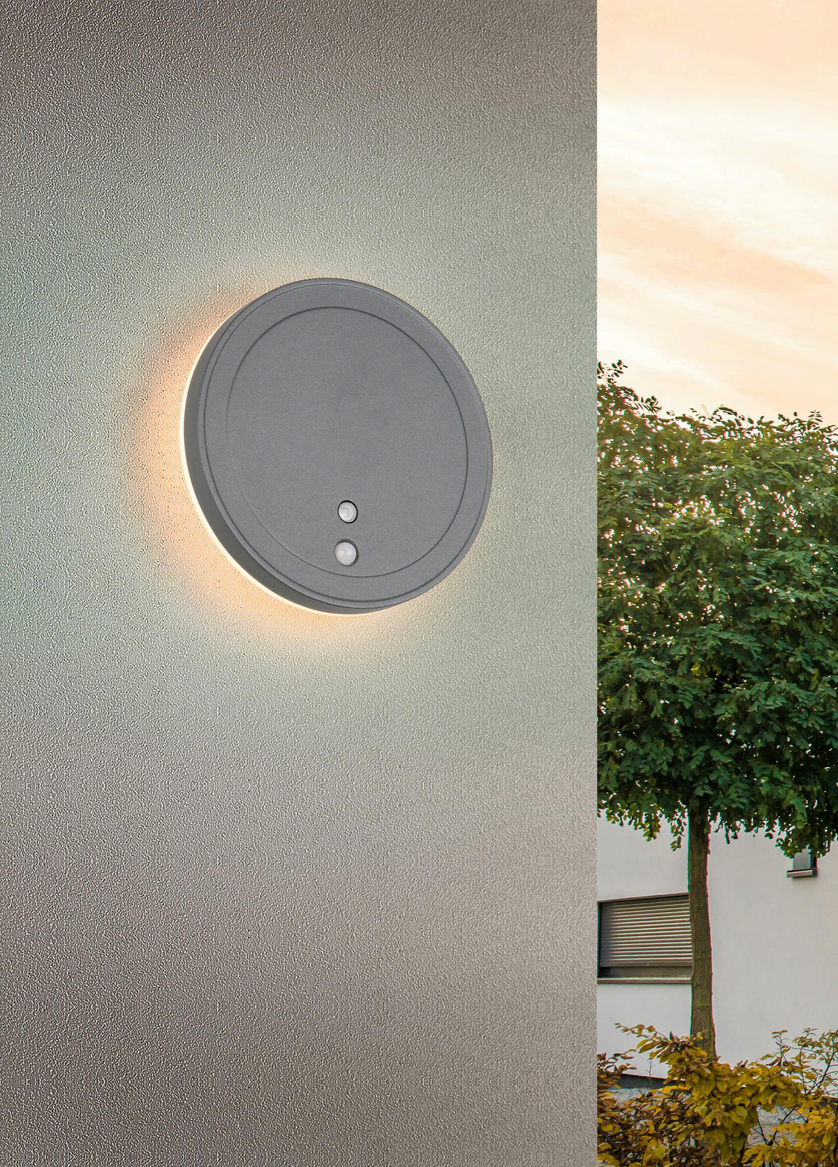 VÄGGLAMPA FÖR UTOMHUS - antracit, Design, metall (14/3,5cm)
