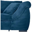 ECKSOFA  in Cord Blau  - Blau/Schwarz, KONVENTIONELL, Textil/Metall (168/258cm) - Carryhome
