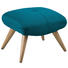 HOCKER in Textil Eschefarben, Petrol - Eschefarben/Petrol, Design, Holz/Textil (48/43/57cm) - Carryhome HOCKER in Textil Eschefarben, Petrol - Eschefarben/Petrol, Design, Holz/Textil (48/43/57cm) - Carryhome