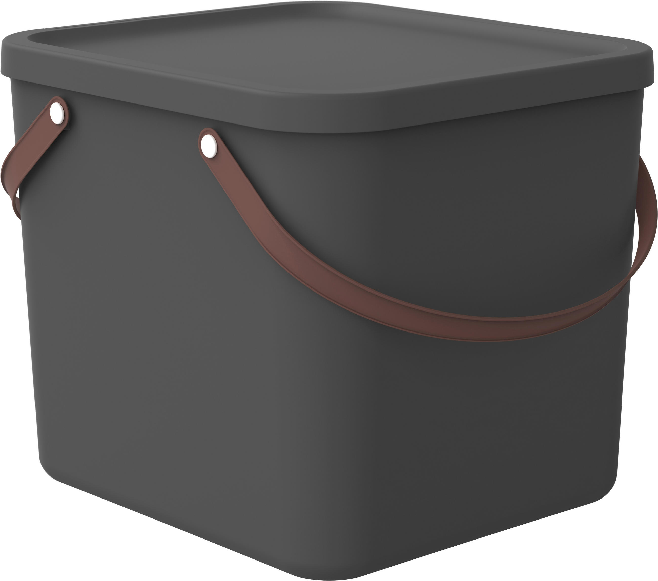 AUFBEWAHRUNGSBOX  - Anthrazit, Basics, Kunststoff (40/34/35,8cm) - Rotho