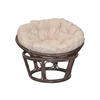 SESSEL Braun    - Creme/Braun, Natur, Holz/Textil (80/80/60cm) - MID.YOU