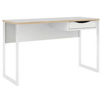 PSACÍ STŮL, bílá, 110/48,4/76,8 cm - bílá, Moderní, kov/kompozitní dřevo (110/48,4/76,8cm) - MID.YOU
