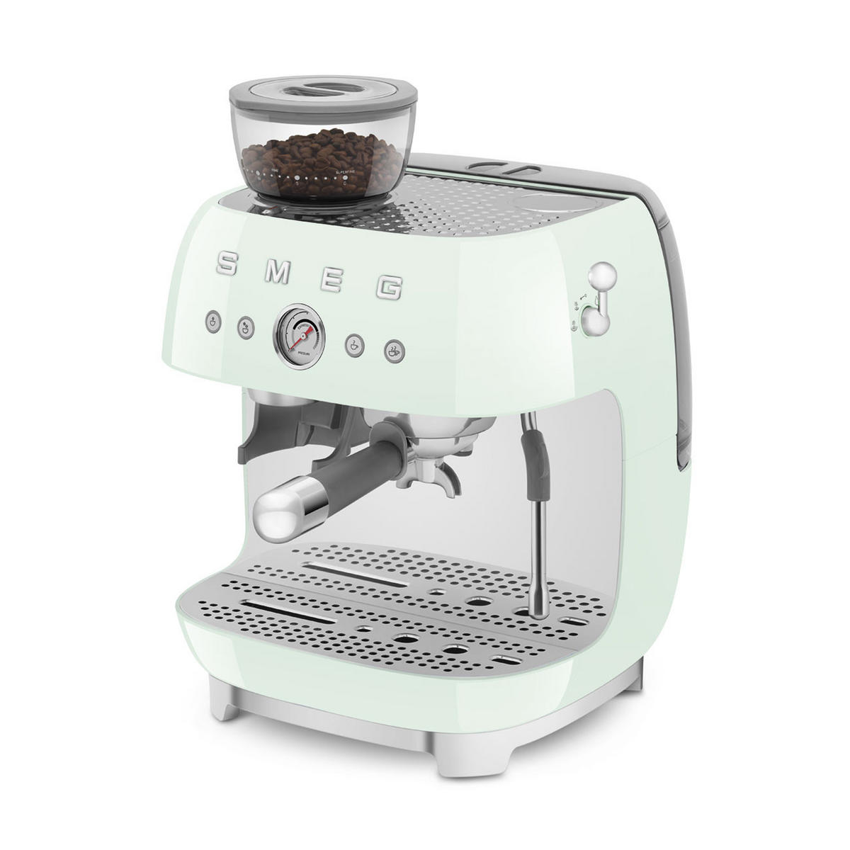 ESPRESSOMASCHINE  - Pastellgrün, Basics, Kunststoff/Metall (33,4/44,3/43cm) - SMEG