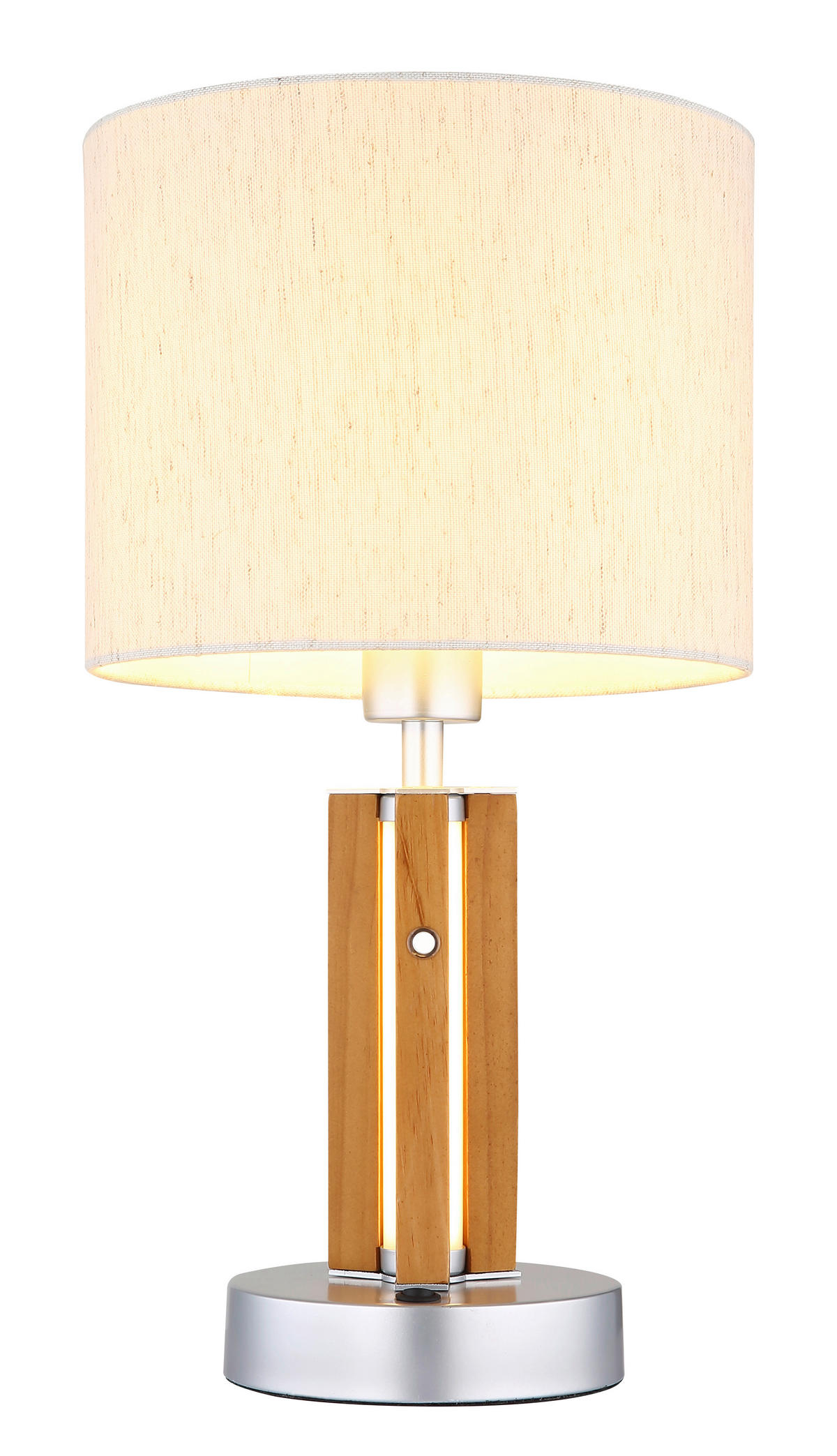 LED-TISCHLEUCHTE TAUGUS 25/45 cm   - Dunkelbraun/Naturfarben, Design, Holz/Kunststoff (25/45cm)