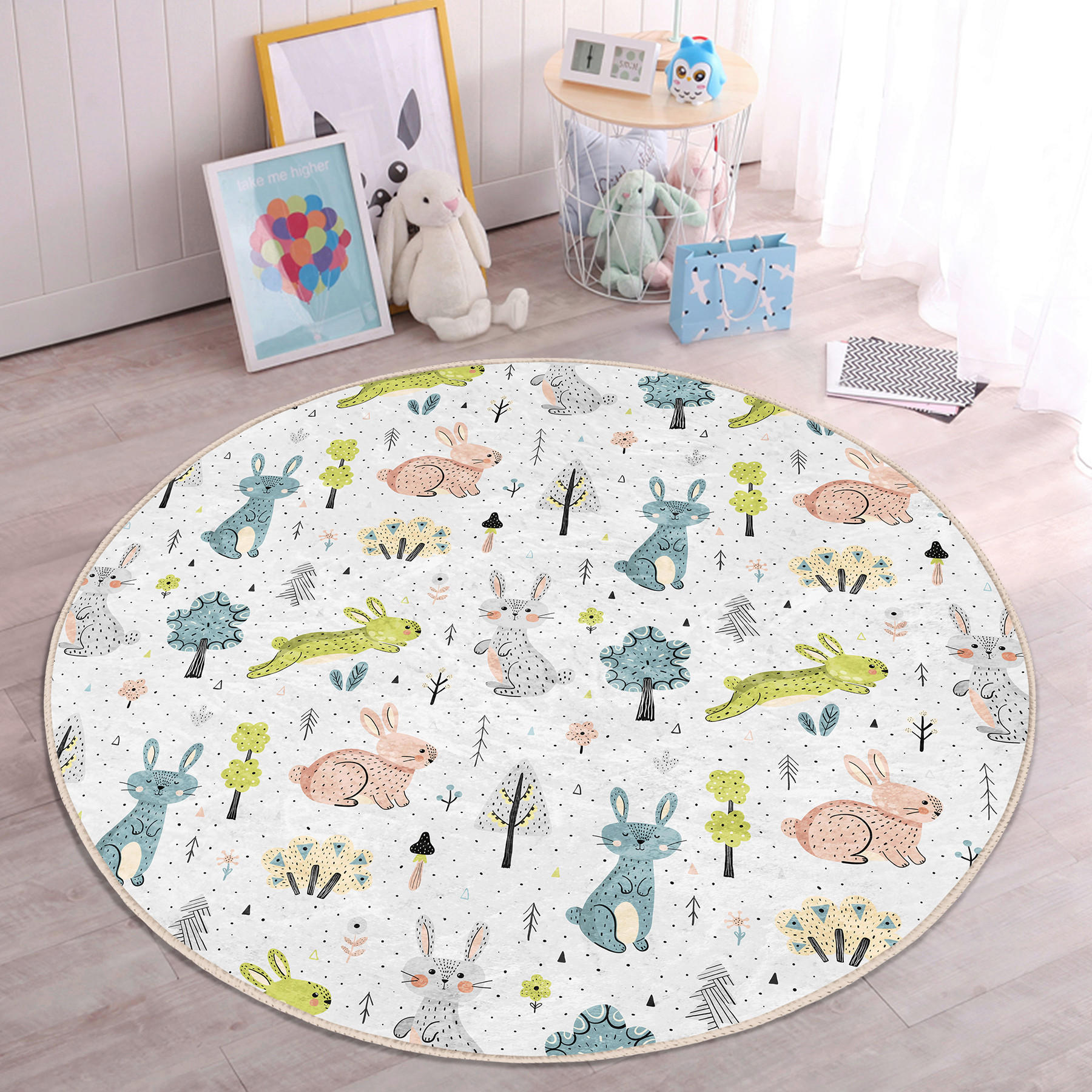 XXXLutz Kinderteppich Mehrfarbig 120x120 cm