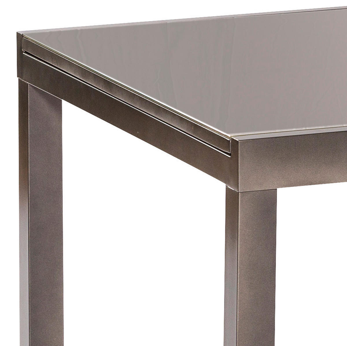 GARTENTISCH 200-300/110/75 cm Metall, Glas rechteckig  - Graphitfarben/Grau, KONVENTIONELL, Glas/Metall (200-300/110/75cm) - Gardenson