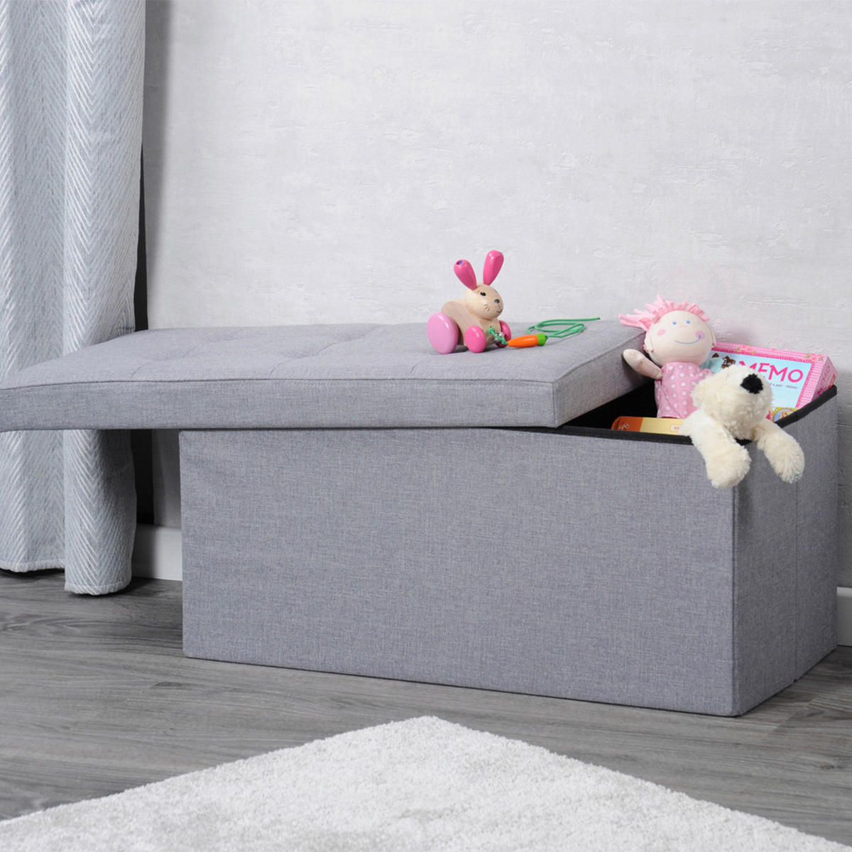 SITZBOX  - Hellgrau, Basics, Textil (76/38/38cm) - Kesper