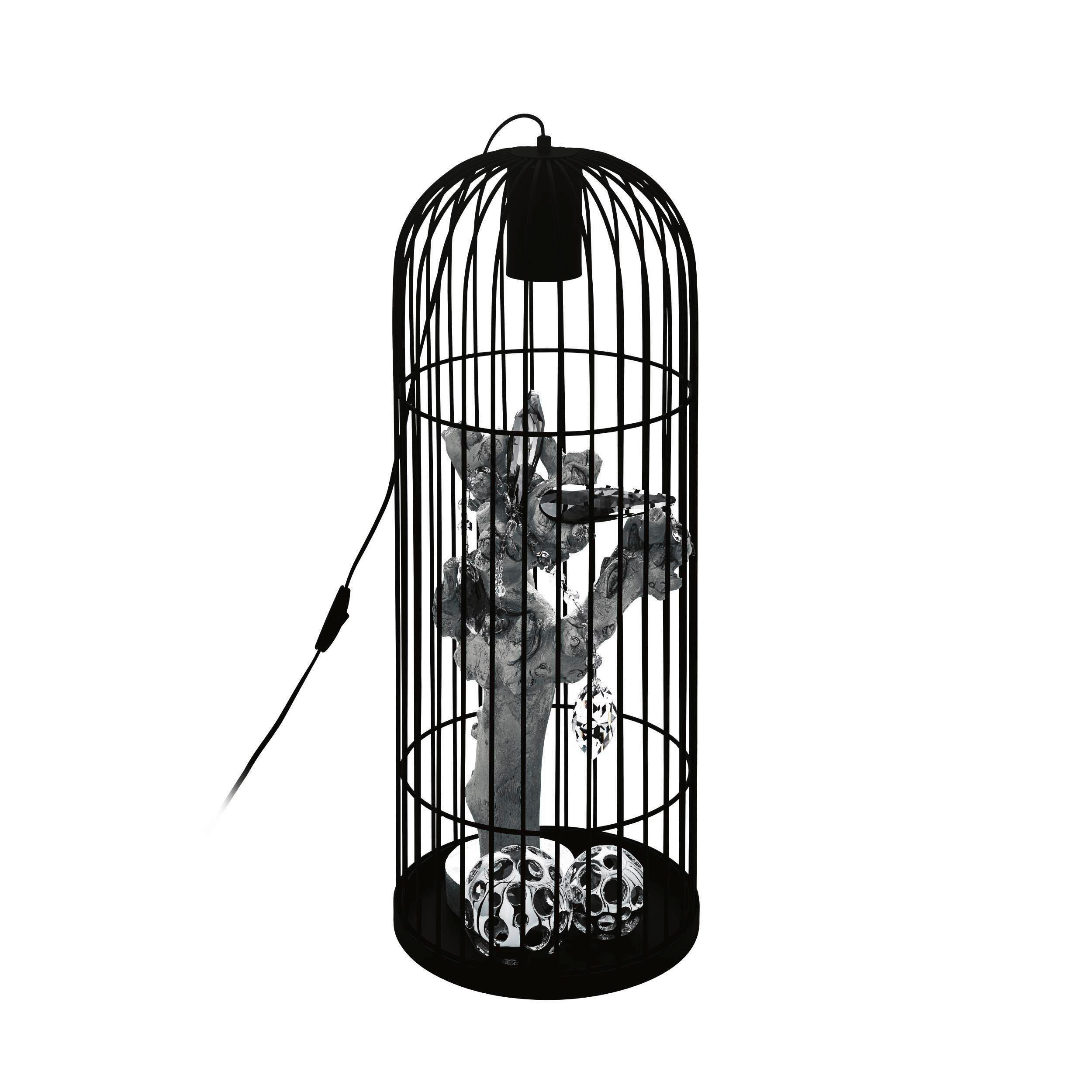 TISCHLEUCHTE - Schwarz, Design, Metall (27,5/72cm) - Eglo