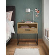 NACHTKÄSTCHEN 60/65/39 cm  in Eiche Artisan  - Schwarz/Eiche Artisan, Design, Holzwerkstoff/Kunststoff (60/65/39cm) - Carryhome