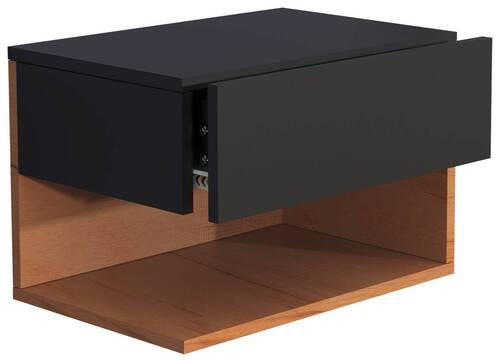 NACHTSCHRANK 45/30/32 cm  - Eichefarben/Schwarz, MODERN, Holzwerkstoff (45/30/32cm) - MID.YOU