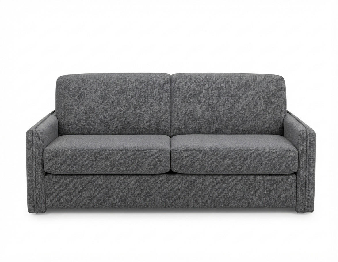 SCHLAFSOFA Webstoff Dunkelgrau  - Dunkelgrau/Schwarz, KONVENTIONELL, Kunststoff/Textil (180/86/100cm) - Xora