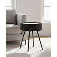 BEISTELLTISCH 38/38/45 cm Naturfarben, Schwarz rund  - Schwarz/Naturfarben, LIFESTYLE, Holzwerkstoff/Metall (38/38/45cm) - Xora