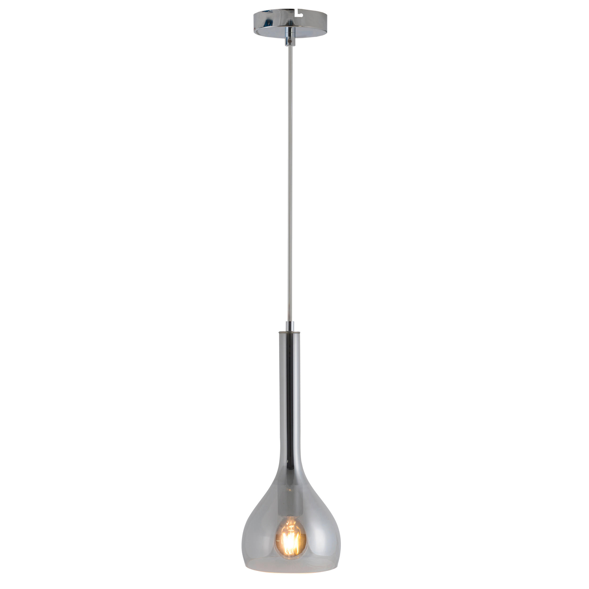 HÄNGELEUCHTE 16/143 cm  - Chromfarben, Design, Glas/Kunststoff (16/143cm) - Näve