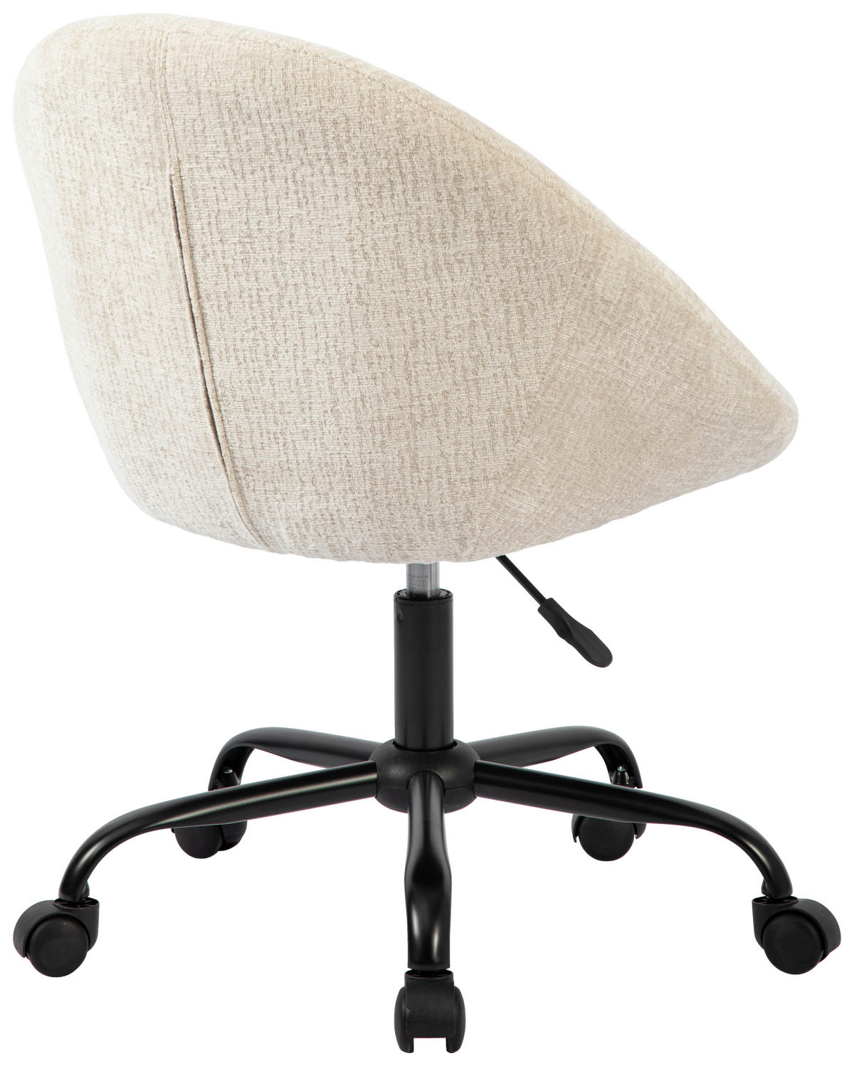 VRTLJIVI STOL kovina, tekstil bela, bež  - bela/bež, Moderno, kovina/umetna masa (62/79/87/61cm) - MID.YOU