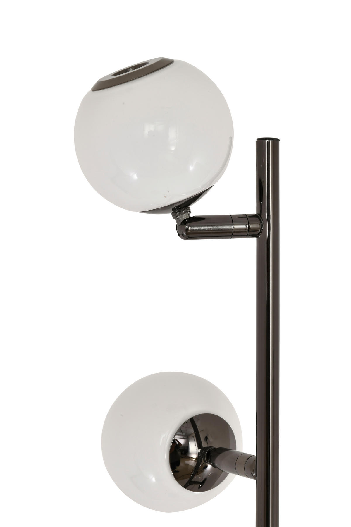 LED-STEHLEUCHTE Luberon 32,5/151/32,5 cm  - Schwarzchrom, Design, Glas/Kunststoff (32,5/151/32,5cm)