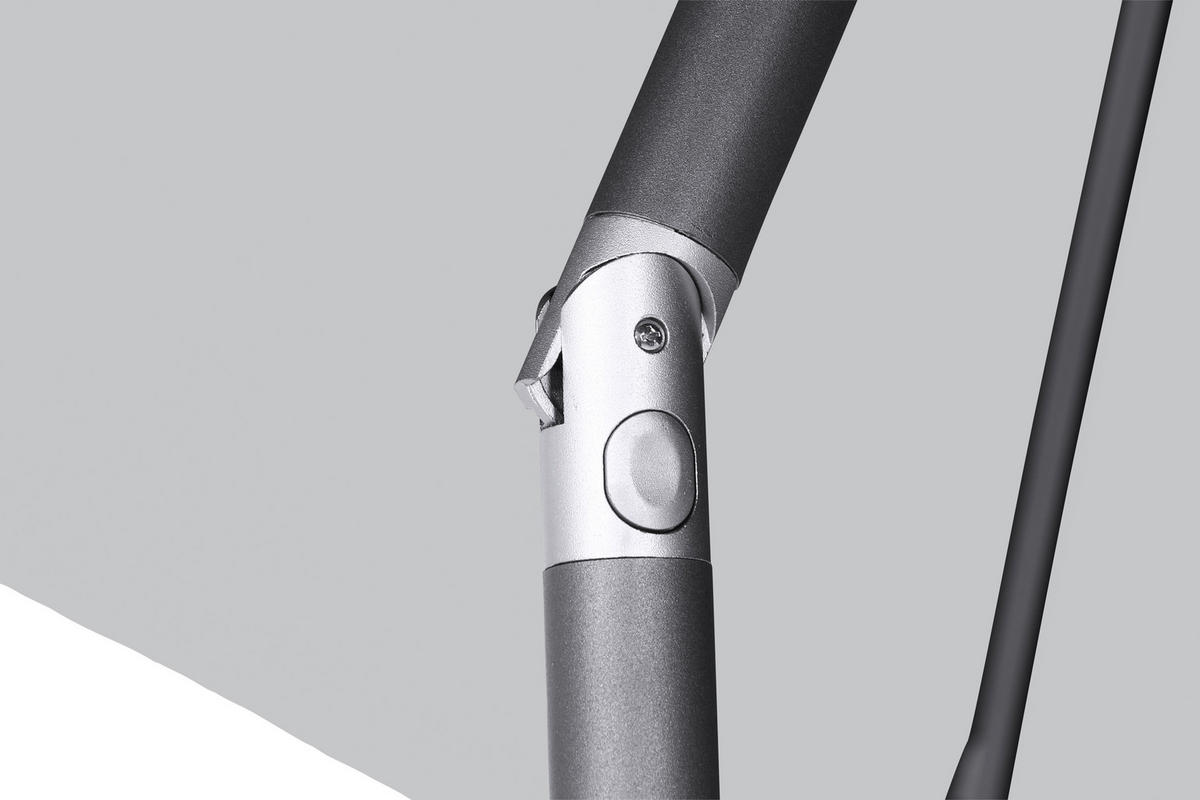 SONNENSCHIRM  300/300 cm  - Anthrazit/Grau, KONVENTIONELL, Textil/Metall (300/300cm) - Siena Garden