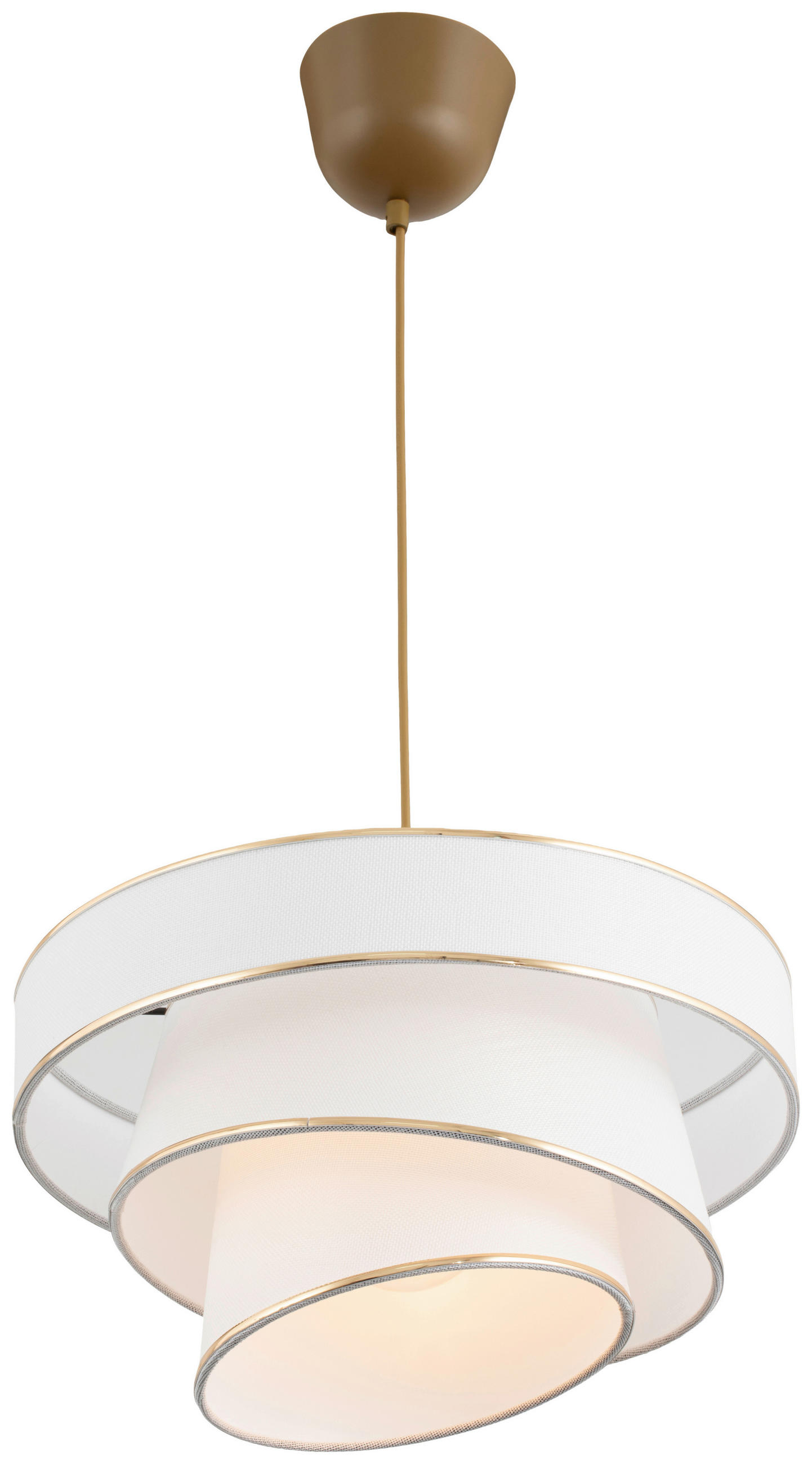 HÄNGELEUCHTE 40/125 cm   - Weiß, Trend, Kunststoff/Textil (40/125cm) - Novel