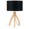 STOLNÍ LAMPA, 36/54 cm  - černá/přírodní barvy, Trend, dřevo/textil (36/54cm) - Good & Mojo