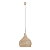 PENDELLEUCHTE 54/183 cm  - Schwarz/Naturfarben, Natur, Naturmaterialien/Metall (54/183cm) - Trio Leuchten