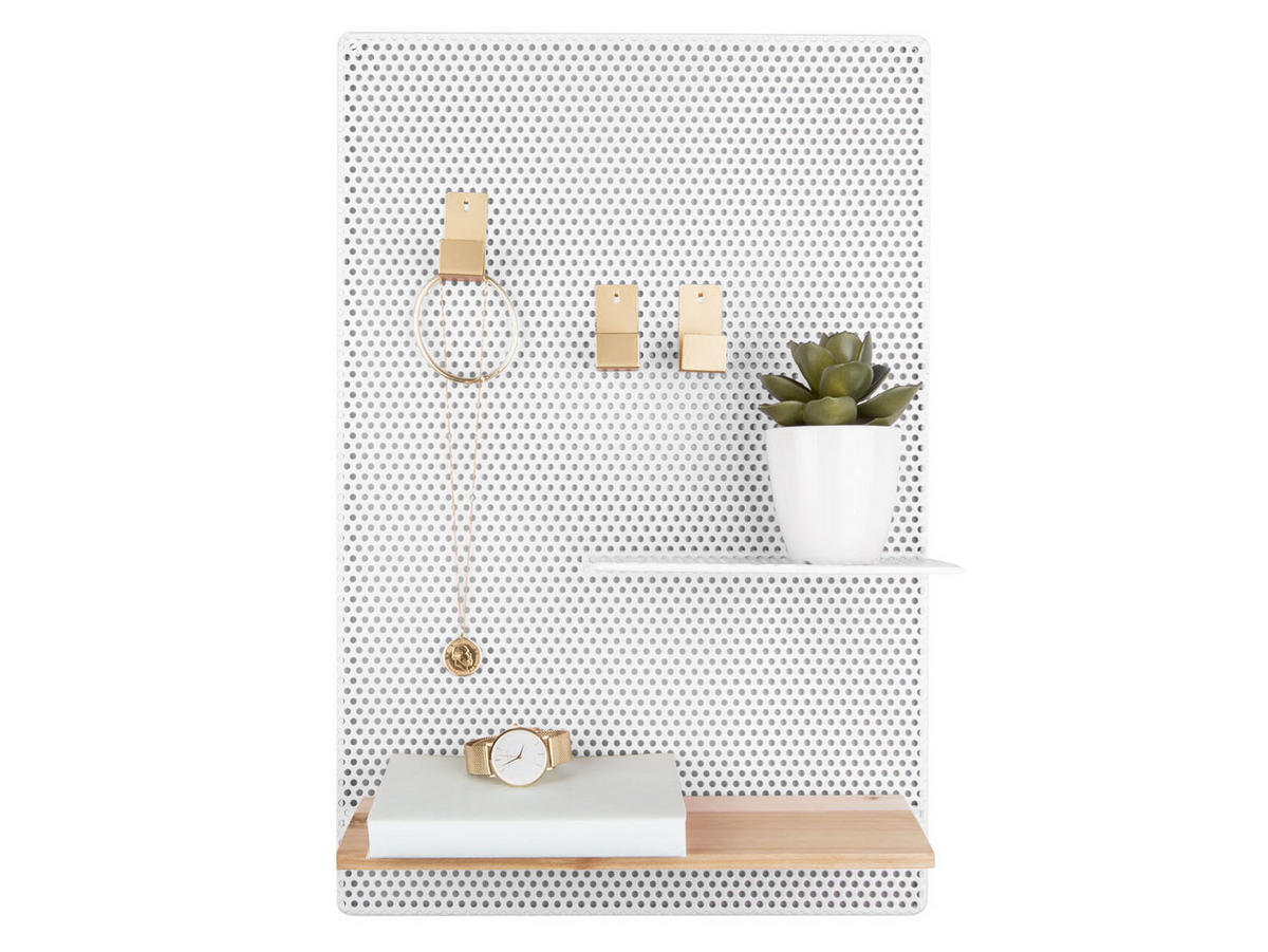 MEMOBOARD - Weiß, Trend, Holz/Metall (35/52/11cm) - Present Time
