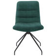 STUHL  in Cord Textil  - Schwarz/Grün, Design, Textil/Metall (52/88/66cm) - Dieter Knoll