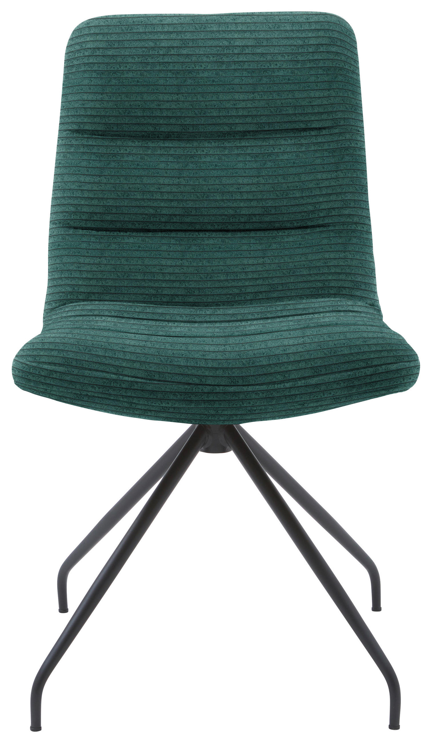 STUHL  in Cord  - Schwarz/Grün, Design, Textil/Metall (52/88/66cm) - Dieter Knoll