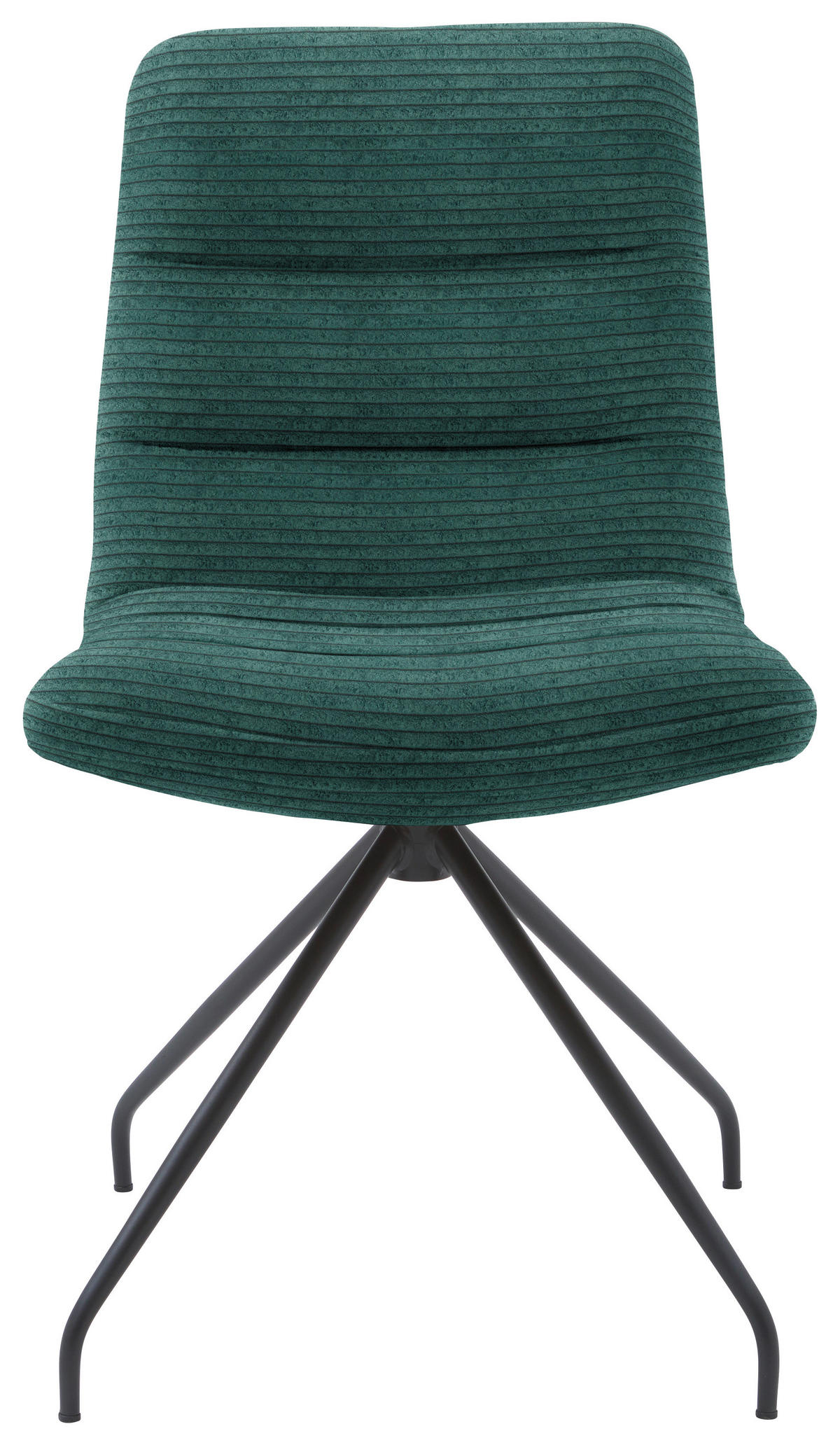 STUHL  in Cord Textil  - Schwarz/Grün, Design, Textil/Metall (52/88/66cm) - Dieter Knoll