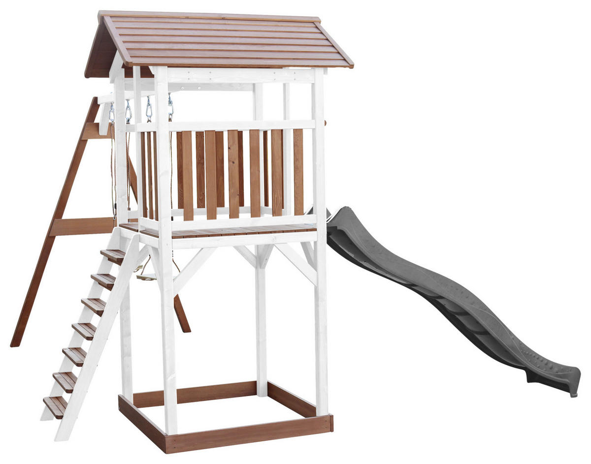 SPIELTURM 356,6/241,9/349 cm  - Weiss/Braun, Konventionell, Holz/Kunststoff (356,6/241,9/349cm)