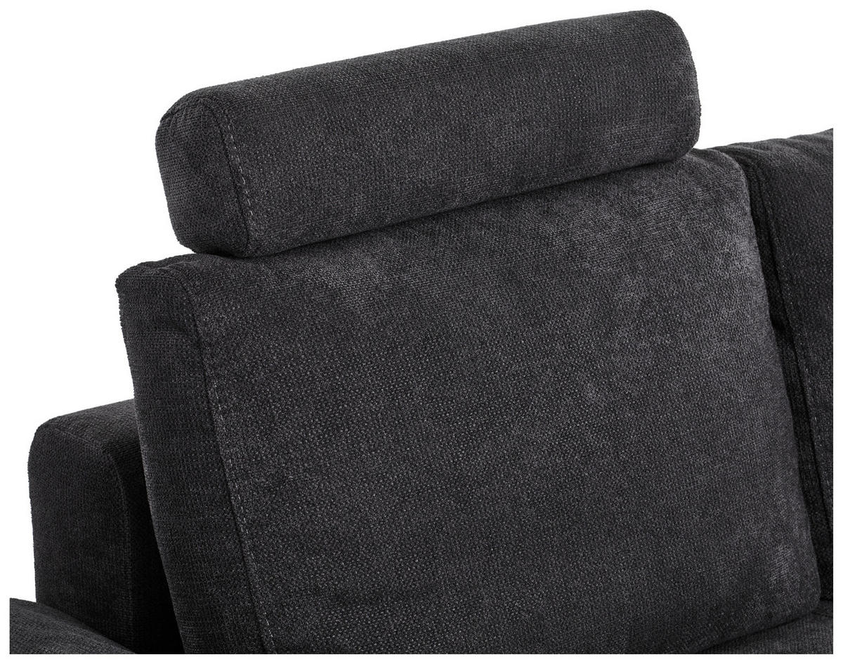 KOPFSTÜTZE - Anthrazit/Schwarz, Design, Textil (52/14cm) - Carryhome