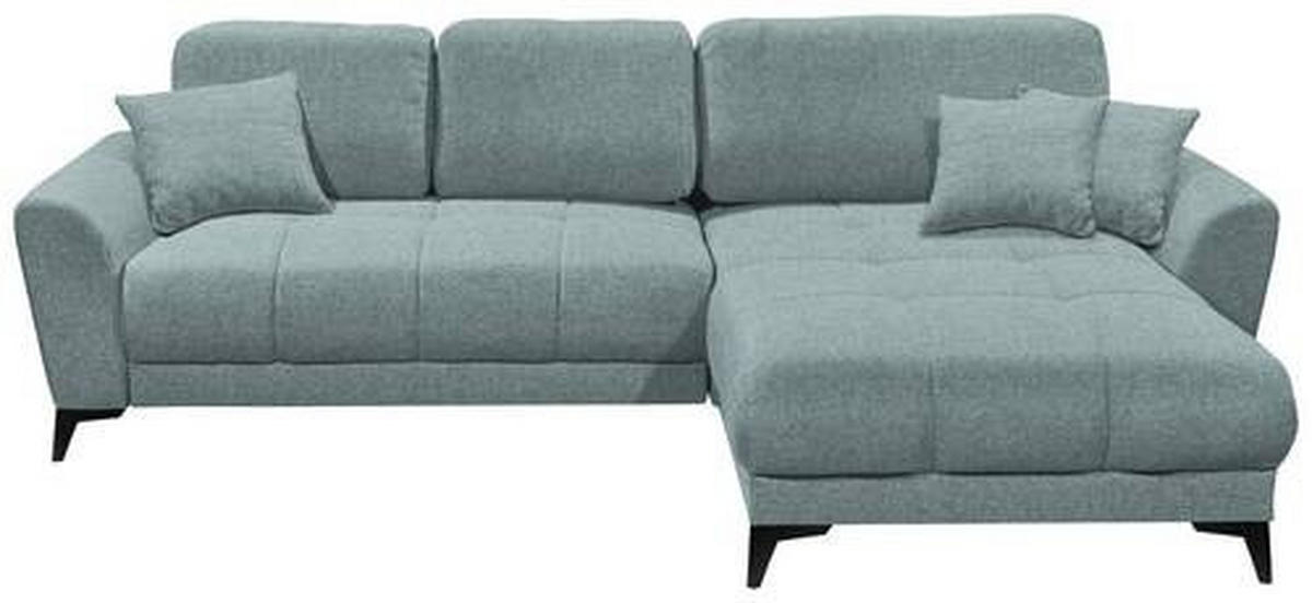 ECKSOFA in Webstoff Mintgrün  - Schwarz/Mintgrün, Konventionell, Kunststoff/Textil (281/189cm) - Carryhome