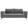 2-SITZER-SOFA beflockt Dunkelgrau  - Dunkelgrau/Schwarz, Design, Holz/Textil (250/87/95cm) - MID.YOU