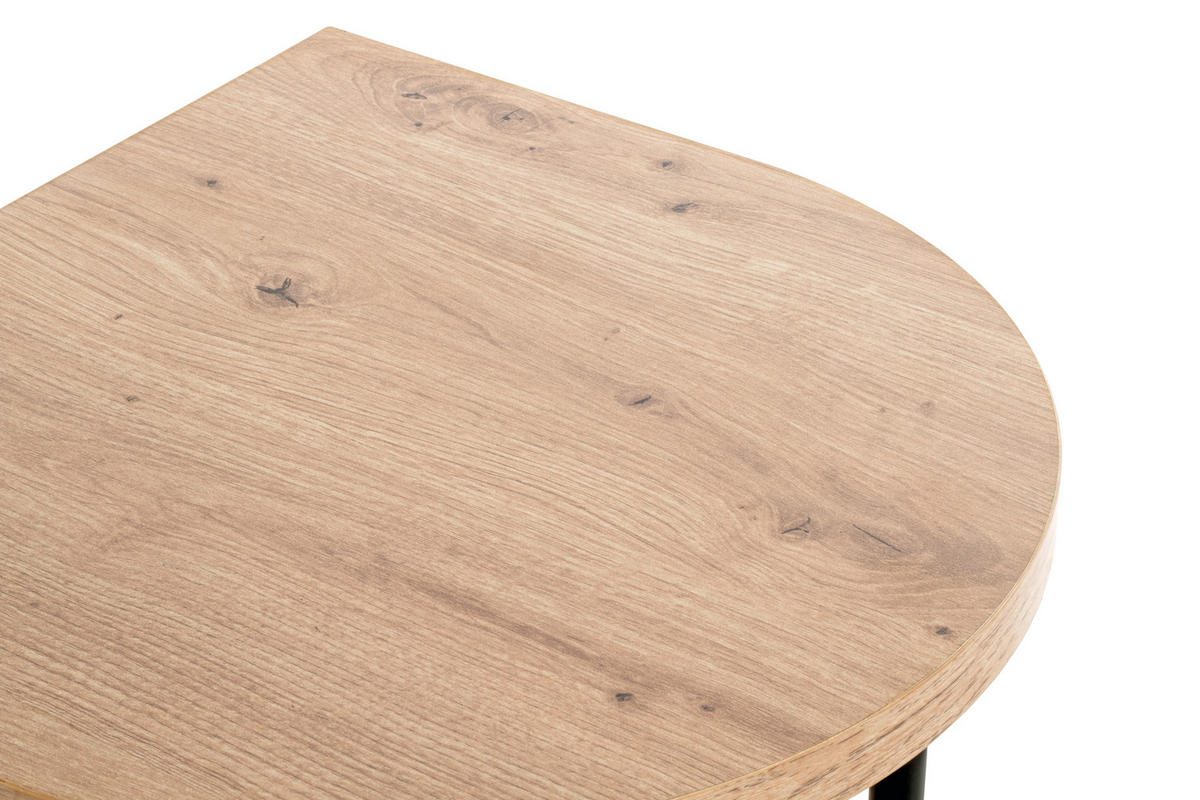 BEISTELLTISCH in Metall, Holzwerkstoff 40/40/45 cm  - Eichefarben/Schwarz, Trend, Holzwerkstoff/Metall (40/40/45cm)