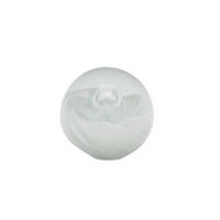 UKRASNA KUGLA - prozirna/bela, Osnovno, staklo (8cm) - Ambia Home