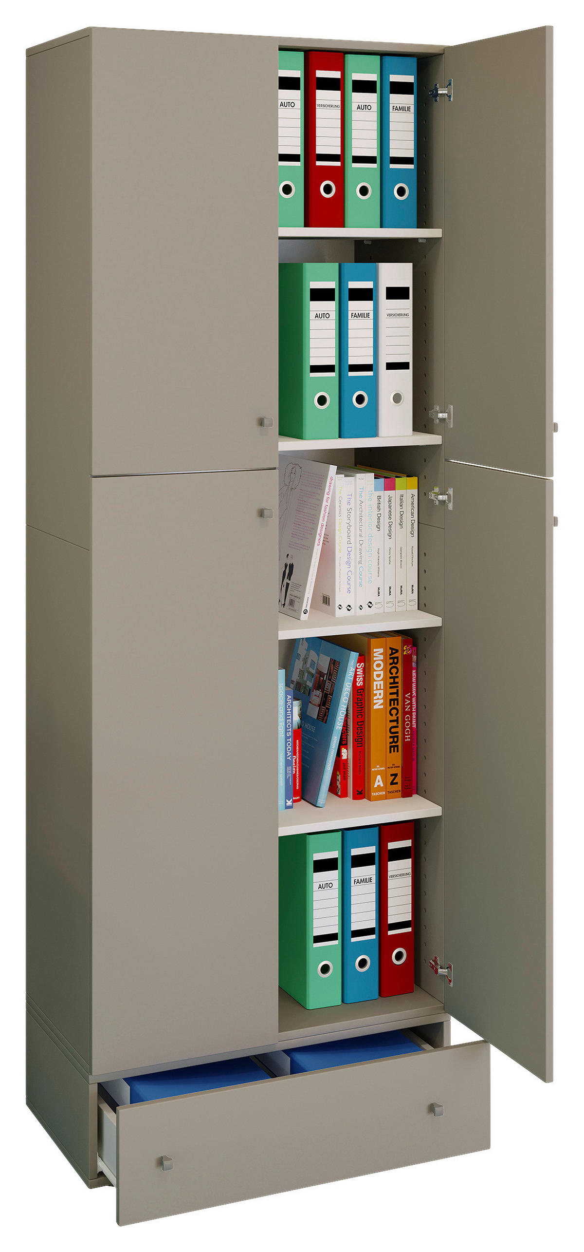 AKTENSCHRANK 70/200/39 cm  - Grau, MODERN, Holzwerkstoff (70/200/39cm) - MID.YOU