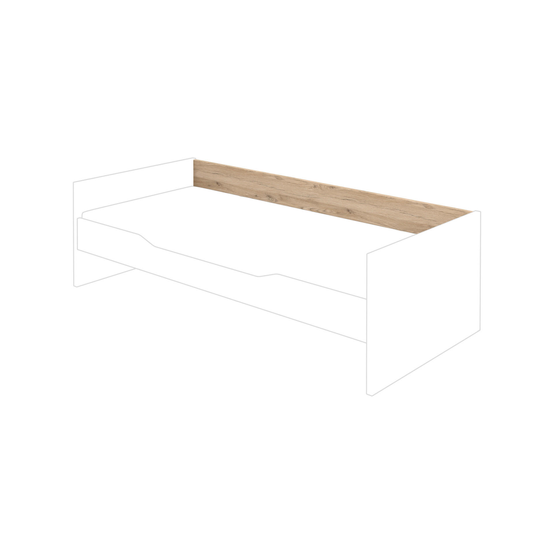 BETTSEITEN  in  - Eichefarben, Basics, Holzwerkstoff (200/2,2/18cm) - Paidi