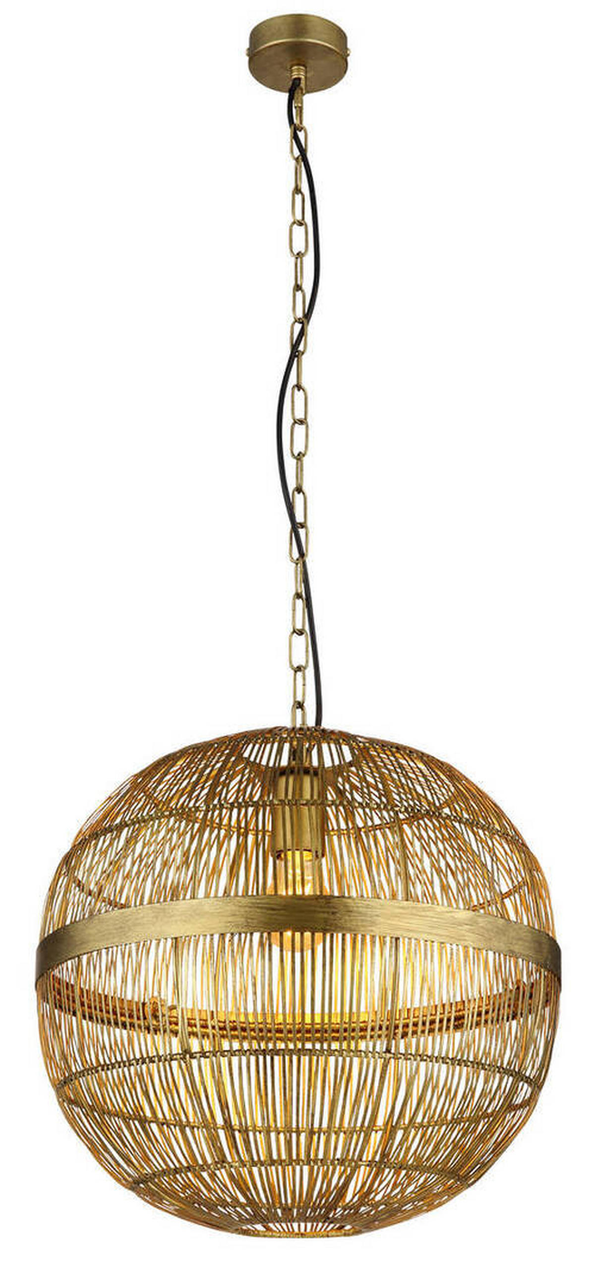 HÄNGLAMPA 40/120 cm  - mässingsfärgad, Klassisk, metall (40/120cm) - Globo