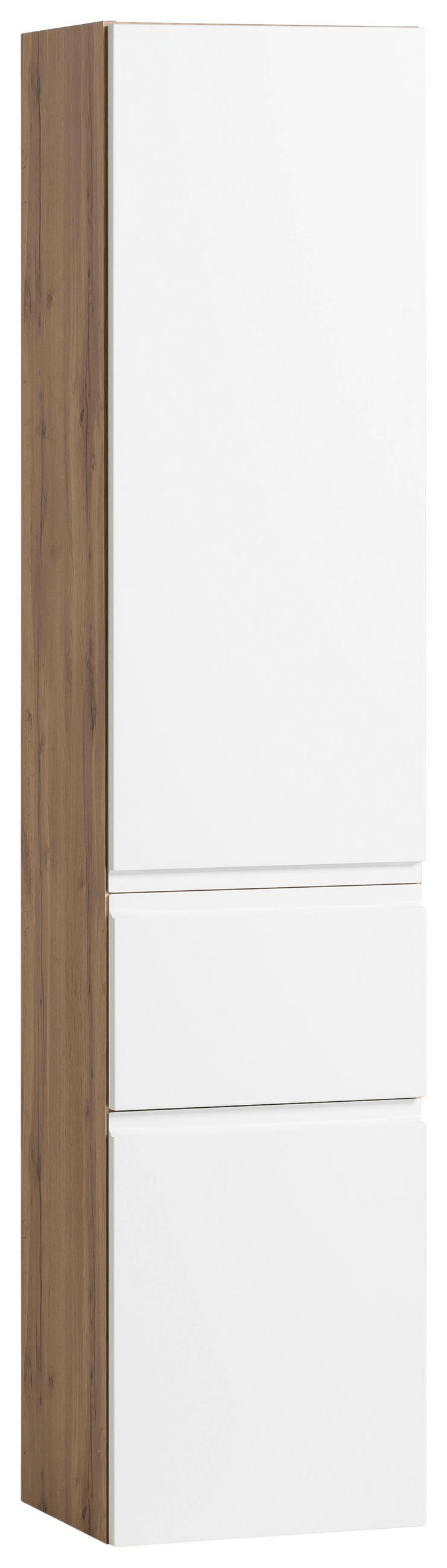 VYSOKÁ SKRINKA, 40/180/35 cm - biela/dub wotan, Modern, kompozitné drevo (40/180/35cm) - Held