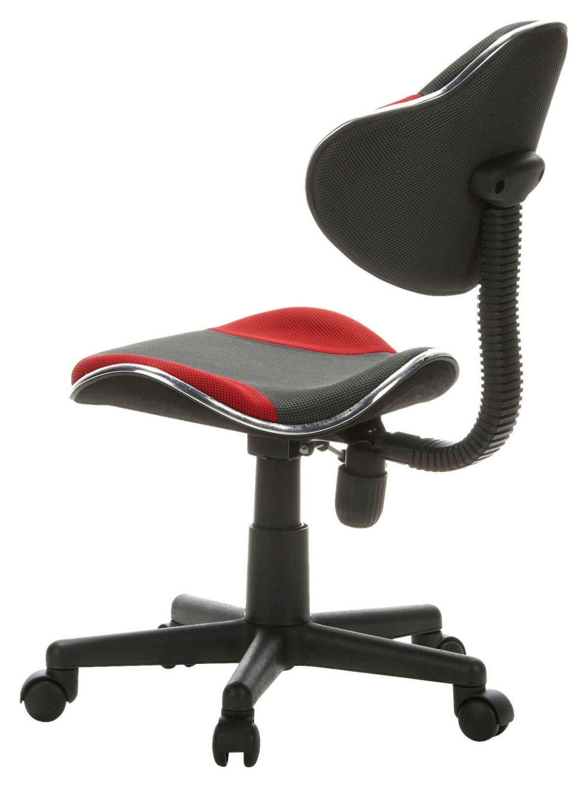 OTOČNÁ ŽIDLE PRO MLÁDEŽ, šedá, červená - šedá/červená, Basics, plast (45/86-101/42cm) - MID.YOU