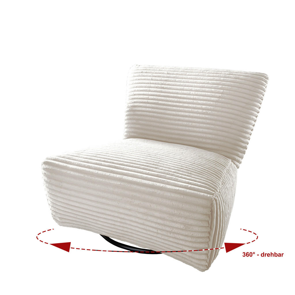 Thumbnail - Livetastic Xxl-Sessel, Weiß, Textil, Uni, 95x77x94 cm, Made in EU, Stoffauswahl, erweiterbar (Typenauswahl), Sitzfläche ...