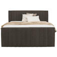 BOXSPRINGBETT 160/200 cm  in Braun  - Schwarz/Braun, KONVENTIONELL, Kunststoff/Textil (160/200cm) - Carryhome