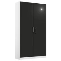 DREHTÜRENSCHRANK  in Weiß, Grau  - Chromfarben/Weiß, MODERN, Holzwerkstoff/Kunststoff (91/210/54cm) - Rauch Möbel