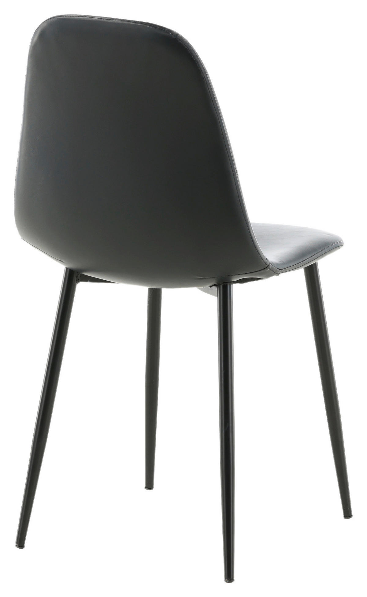 STOLSET 2 styck stål läderimitation (vegan)  - svart, Design, metall/textil (43,5/85,3/43cm) - Livetastic