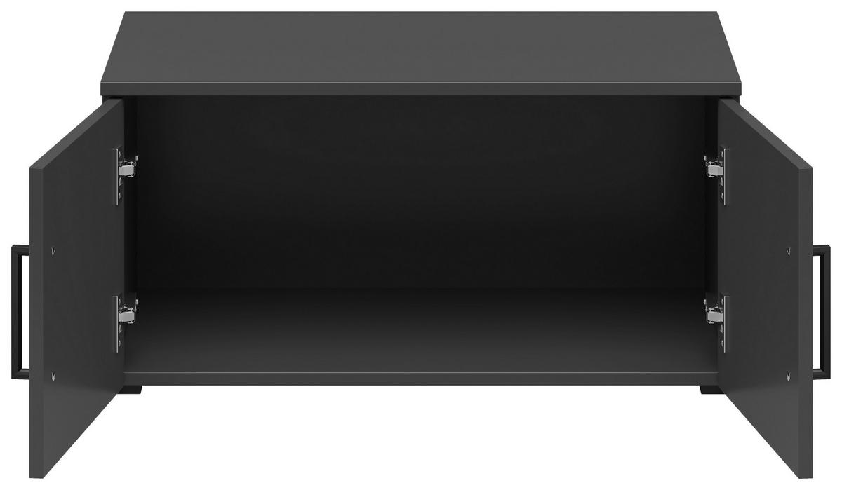 AUFSATZSCHRANK 70/35/40 cm   - Schwarz/Graphitfarben, Modern, Holzwerkstoff/Kunststoff (70/35/40cm) - Carryhome