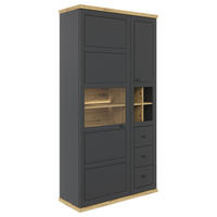 VITRINA 110,2/209,2/42,8 cm   - boje hrasta/hrast Artisan, Design, staklo/drvni materijal (110,2/209,2/42,8cm) - Hom`in