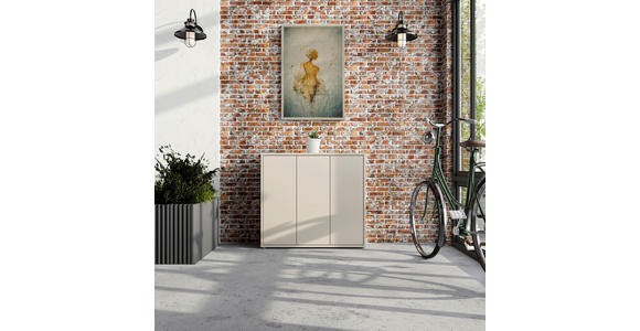 SCHUHSCHRANK Alice Springs  in 109,2/99,1/34,9 cm  - Sandfarben/Grau, MODERN, Holzwerkstoff/Kunststoff (109,2/99,1/34,9cm) - Xora
