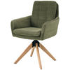 ARMLEHNSTUHL in Holz, Metall, Textil Grün  - Naturfarben/Grün, KONVENTIONELL, Holz/Textil (60/93/65,5cm) - Livetastic