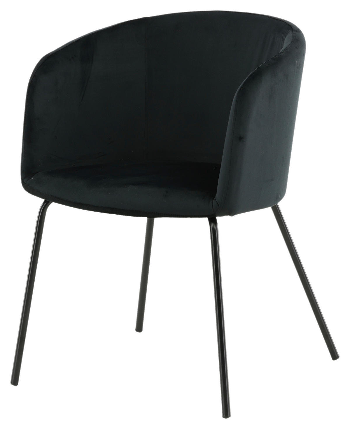 STOL järn sammet  - svart, Klassisk, metall/trä (55/78/55cm) - Livetastic