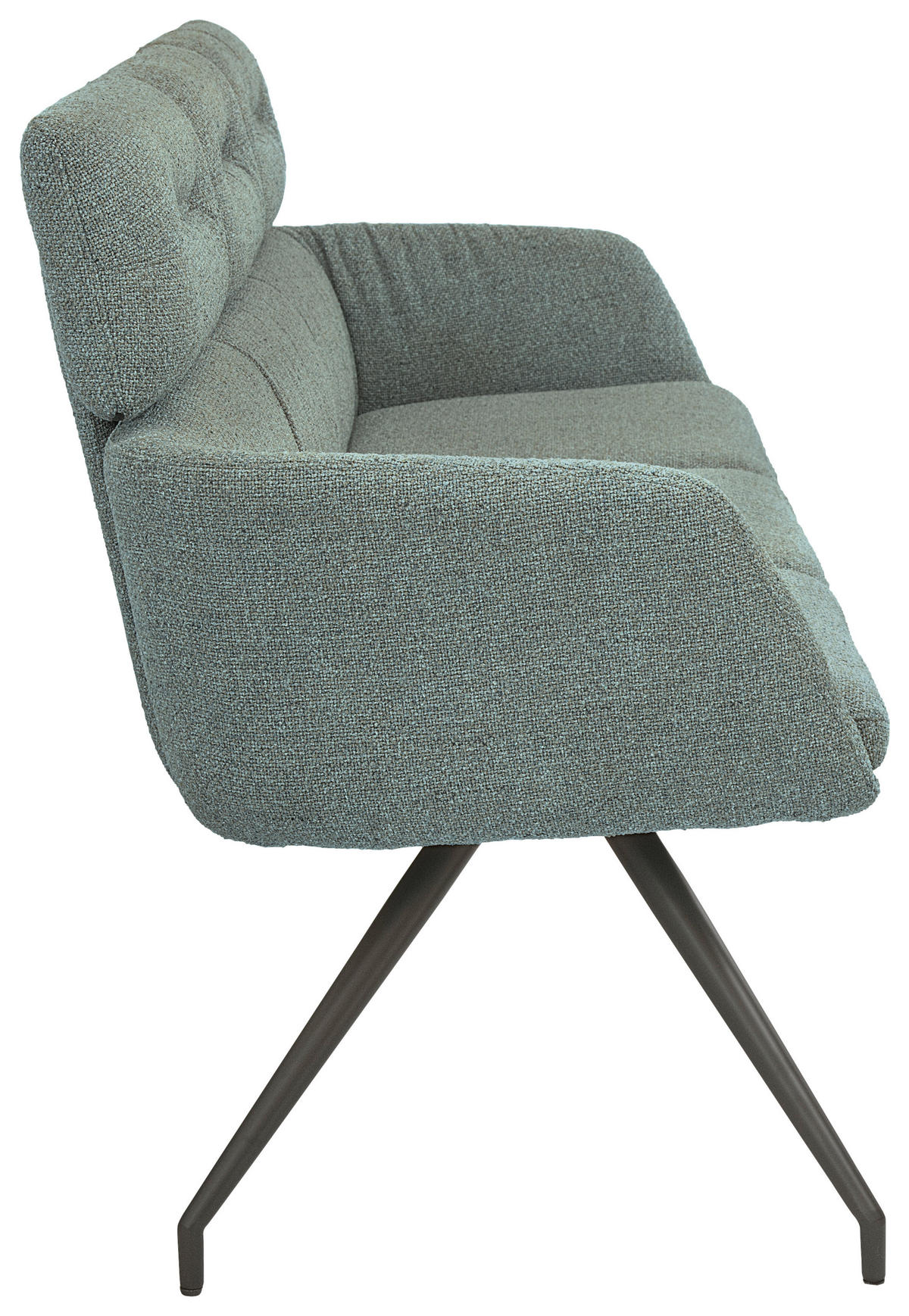 SITZBANK 200/92,5/67 cm Webstoff Grün, Schwarz  - Schwarz/Grün, Design, Textil/Metall (200/92,5/67cm) - Dieter Knoll