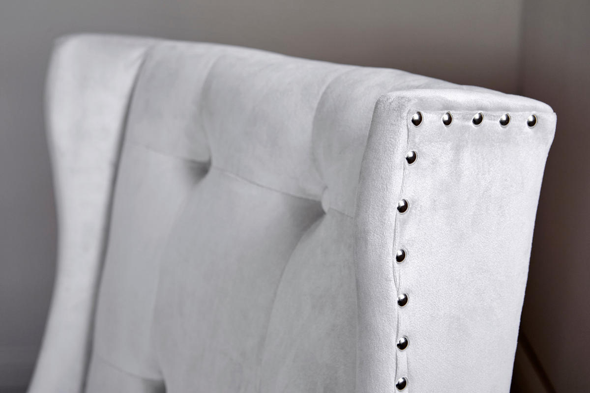 STUHL  in Samt  - Silberfarben/Schwarz, Modern, Holz/Textil (57/64/99cm) - Livetastic