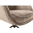 ARMLEHNSTUHL  in Stahl Webstoff  - Creme/Schwarz, Design, Textil/Metall (62/92/65cm) - Novel